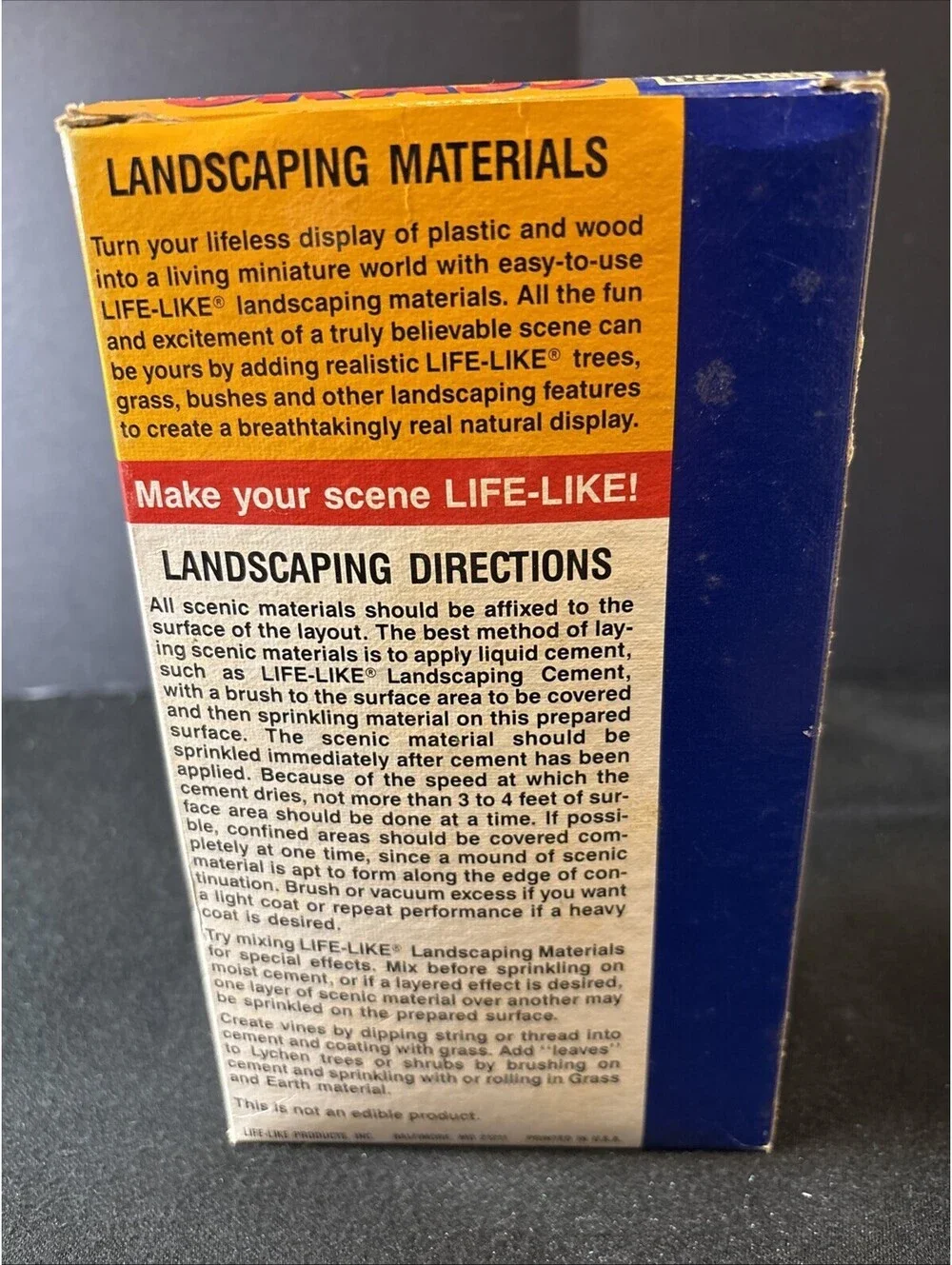 New NOB VTG LIFE-LIKE The Finest In Scenery Grass For Train Sets All Scales 7oz.